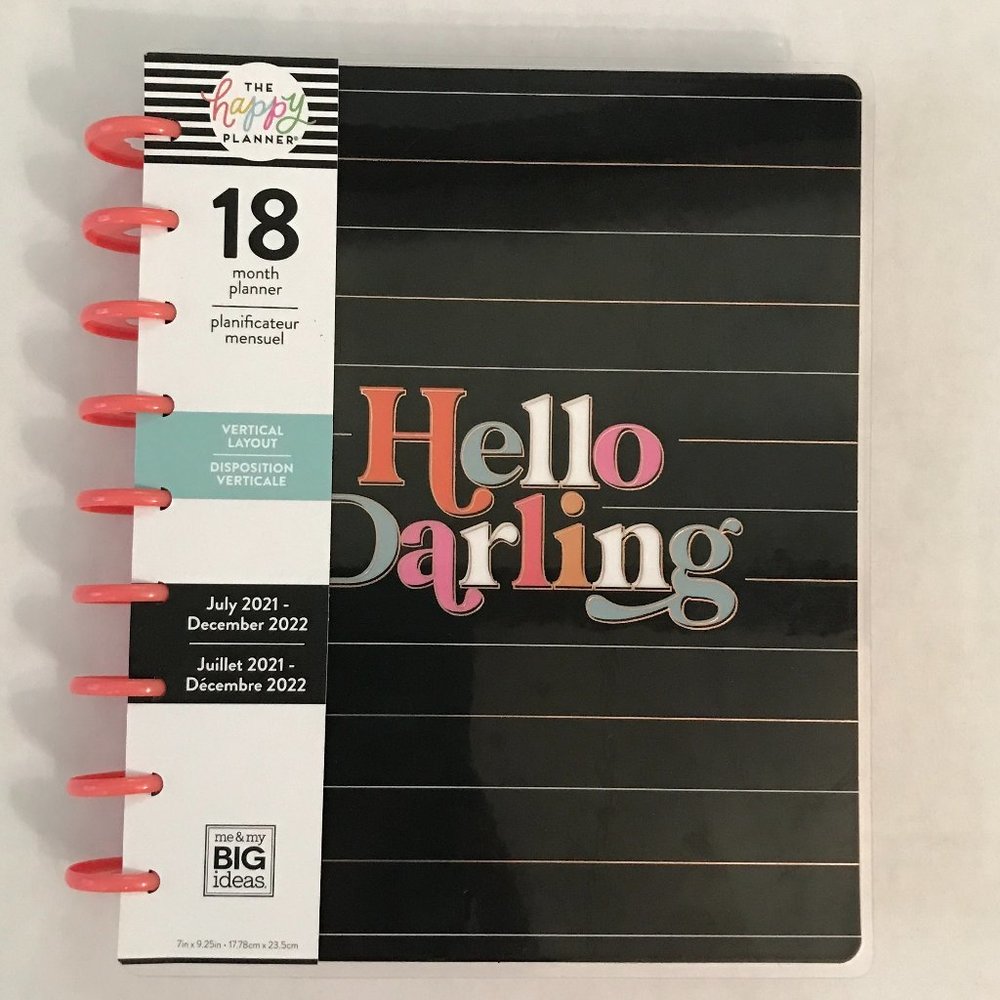 The Happy Planner Classic 18 Month Vertical Layout Hello Darling